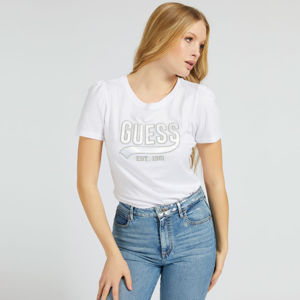 Guess dámské bílé triko - XS (TWHT)